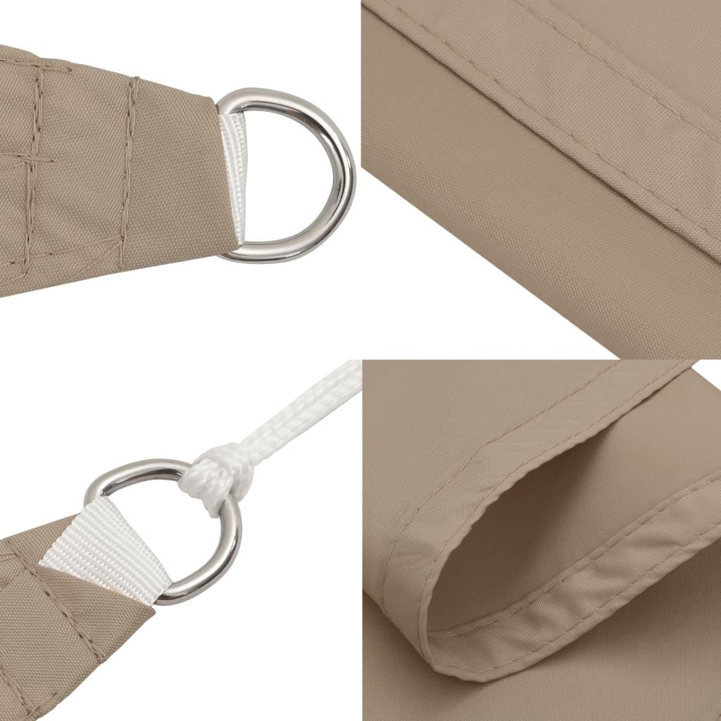 vidaXL Sonnensegel Oxford-Gewebe Rechteckig 6x7 m Taupe