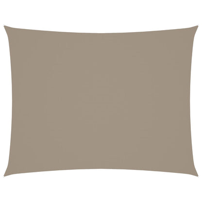 vidaXL Sonnensegel Oxford-Gewebe Rechteckig 6x8 m Taupe