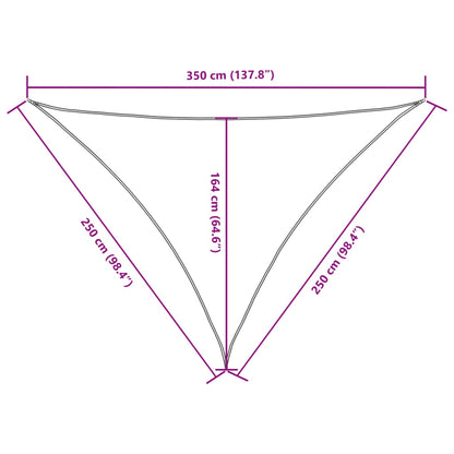 vidaXL Sonnensegel Oxford-Gewebe Dreieckig 2,5x2,5x3,5 m Taupe