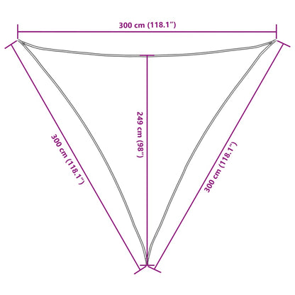 vidaXL Sonnensegel Oxford-Gewebe Dreieckig 3x3x3 m Taupe
