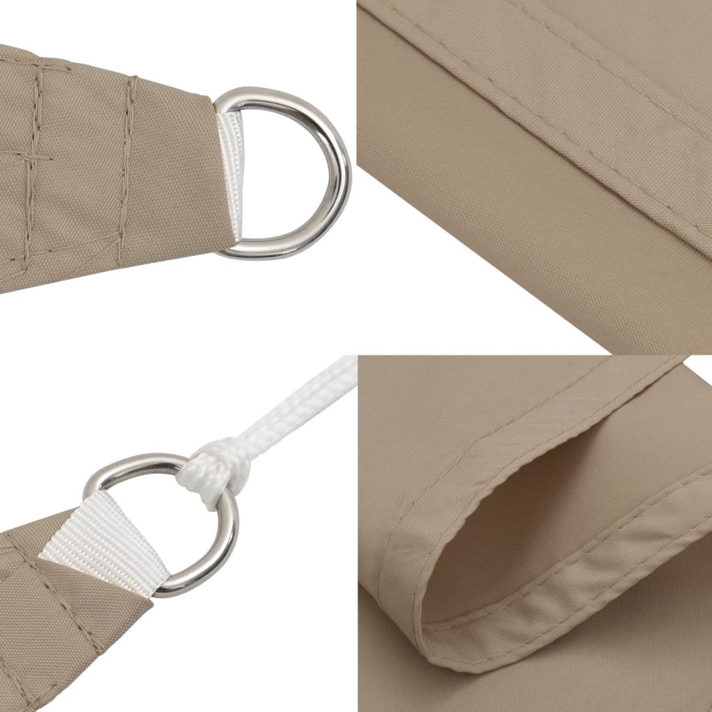 vidaXL Sonnensegel Oxford-Gewebe Dreieckig 3x4x5 m Taupe