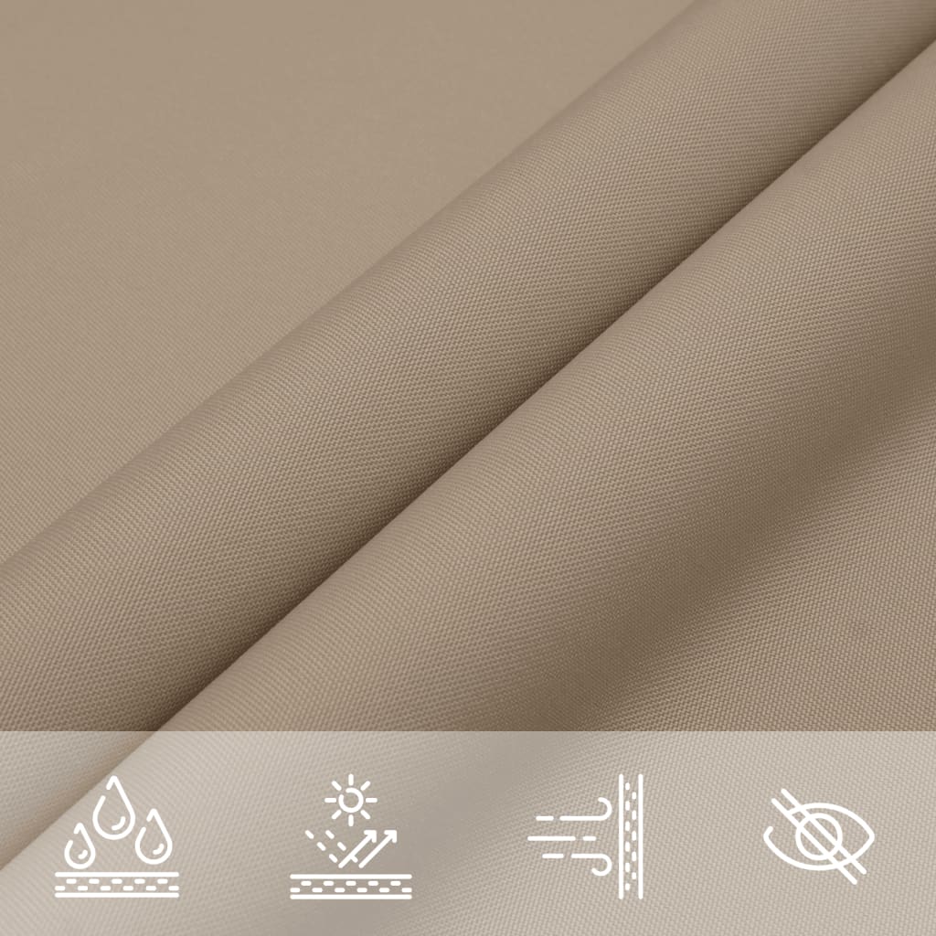 vidaXL Sonnensegel Oxford-Gewebe Dreieckig 3x4x5 m Taupe