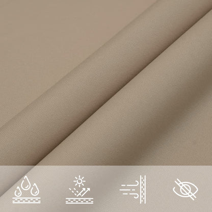 vidaXL Sonnensegel Oxford-Gewebe Dreieckig 3x4x4 m Taupe