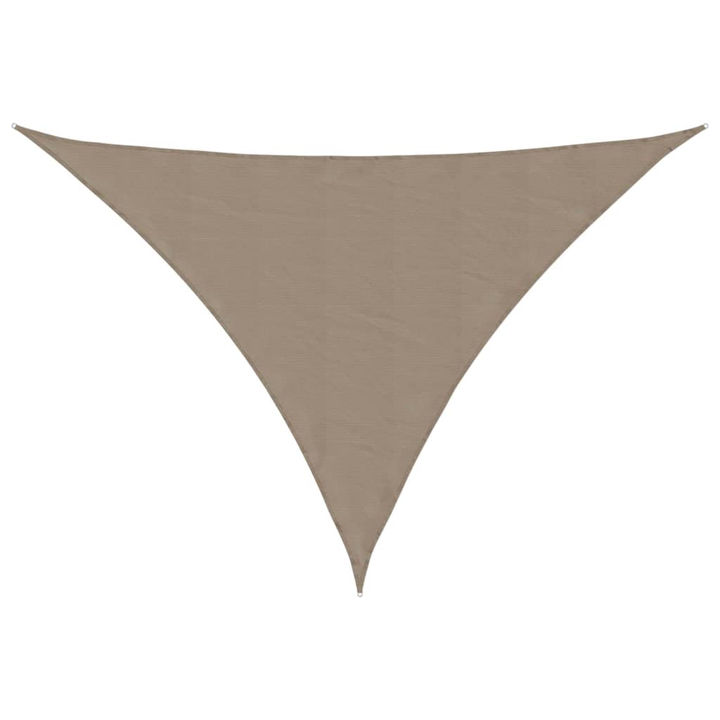 vidaXL Sonnensegel Oxford-Gewebe Dreieckig 3,5x3,5x4,9 m Taupe