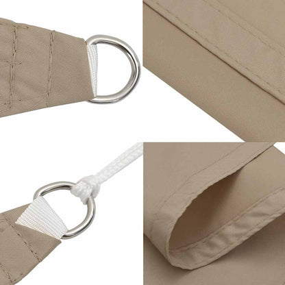 vidaXL Sonnensegel Oxford-Gewebe Dreieckig 3,5x3,5x4,9 m Taupe