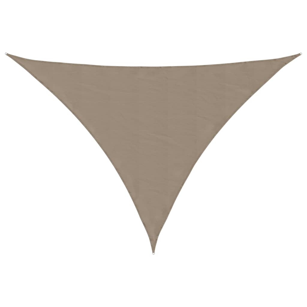 vidaXL Voile d'ombrage en tissu Oxford triangulaire 5x5x6 m taupe