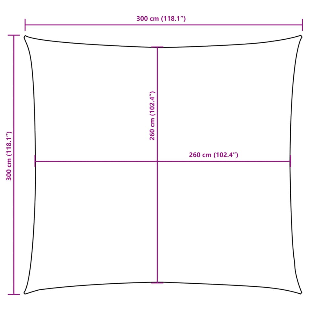 vidaXL Voile d'ombrage Tissu Oxford Carré 3x3 m Vert foncé