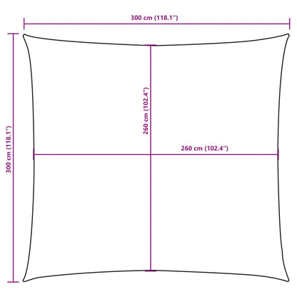 vidaXL Voile d'ombrage Tissu Oxford Carré 3x3 m Vert foncé