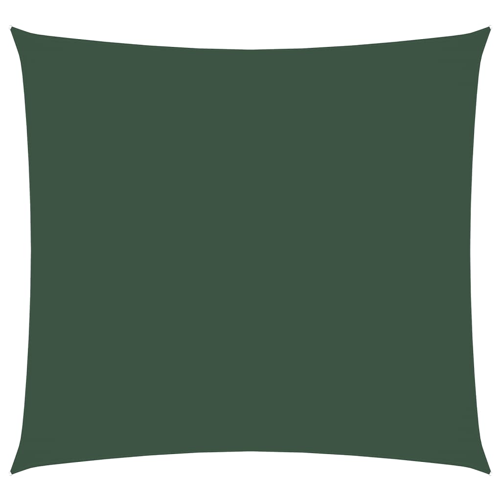 vidaXL Voile d'ombrage en tissu Oxford Carré 4x4 m Vert foncé