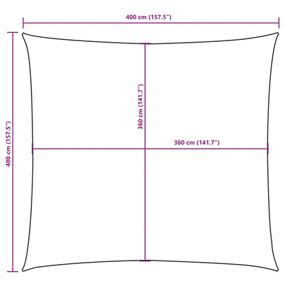 vidaXL Voile d'ombrage en tissu Oxford Carré 4x4 m Vert foncé