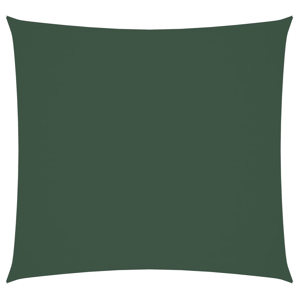 vidaXL Voile d'ombrage Tissu Oxford Carré 7x7 m Vert foncé