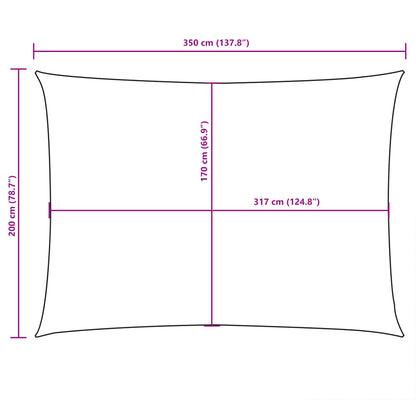 vidaXL Sonnensegel Oxford-Gewebe Rechteckig 2x3,5 m Dunkelgrün
