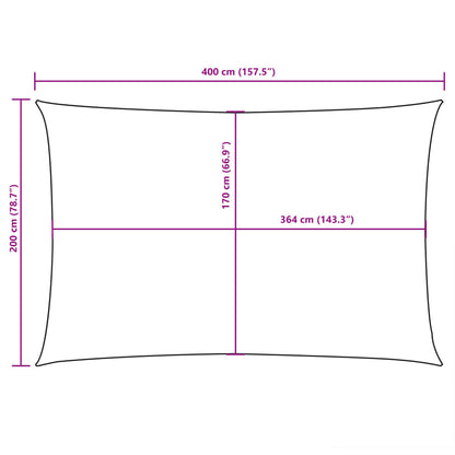 vidaXL Voile d'ombrage rectangulaire en tissu Oxford 2x4 m vert foncé