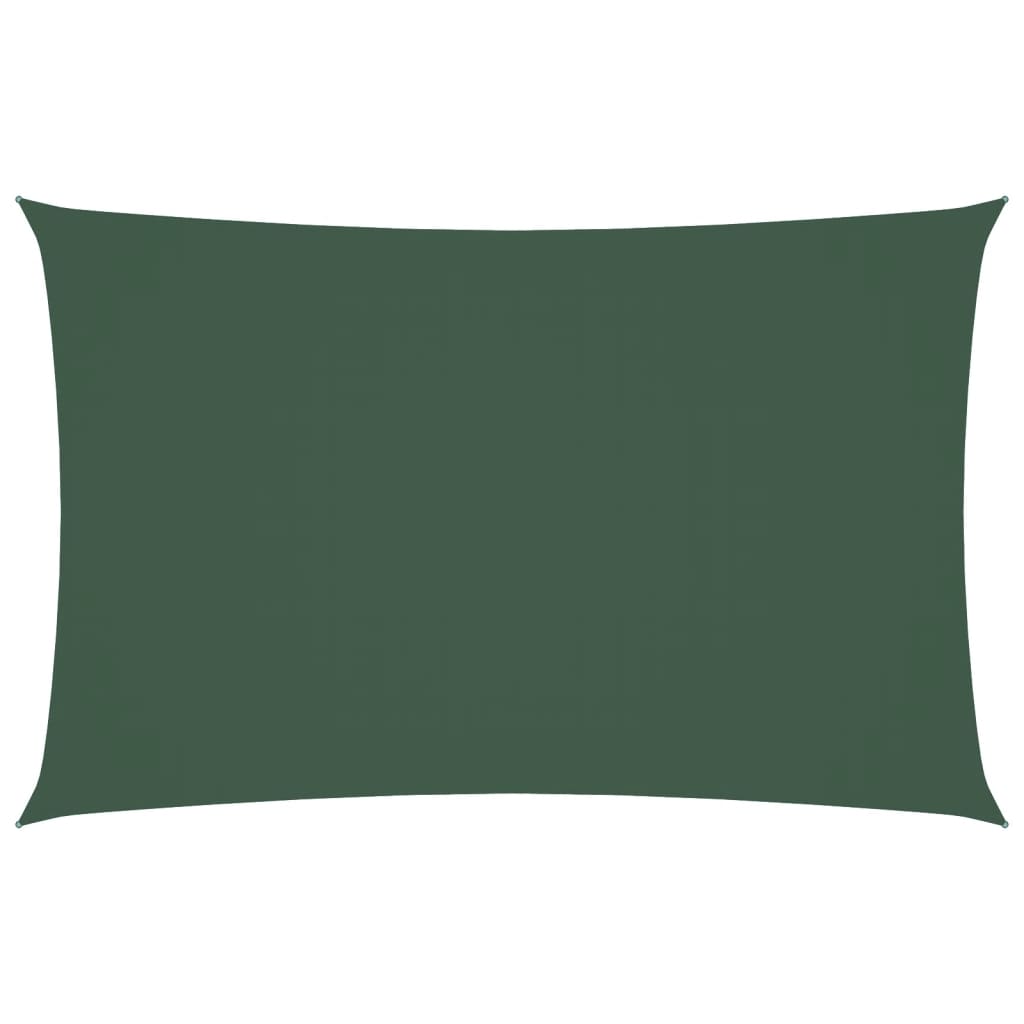 vidaXL Voile d'ombrage Tissu Oxford Rectangulaire 2x5 m Vert foncé