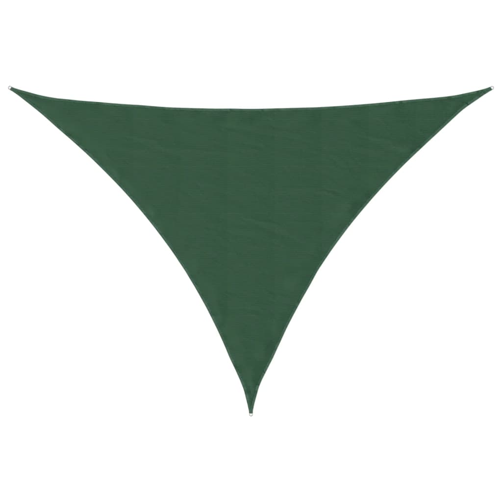 vidaXL Voile d'ombrage en tissu Oxford triangulaire 2,5x2,5x3,5 m Vert foncé
