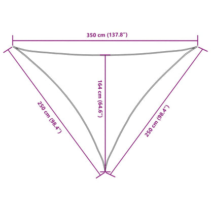 vidaXL Voile d'ombrage en tissu Oxford triangulaire 2,5x2,5x3,5 m Vert foncé