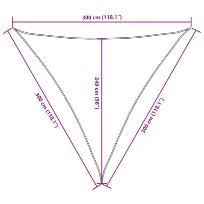 vidaXL Sonnensegel Oxford-Gewebe Dreieckig 3x3x3 m Dunkelgrün