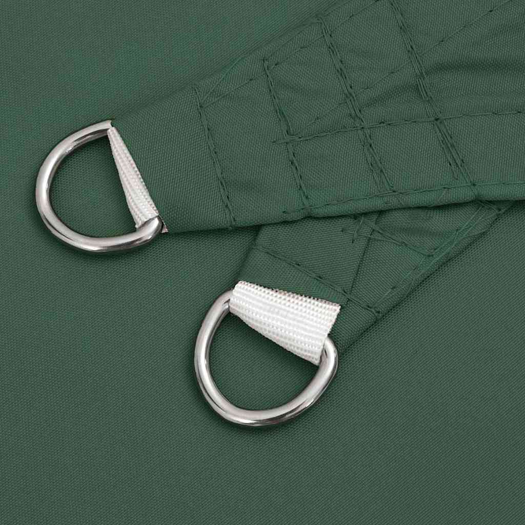 vidaXL Voile d'ombrage en tissu Oxford triangulaire 5x5x6 m vert foncé