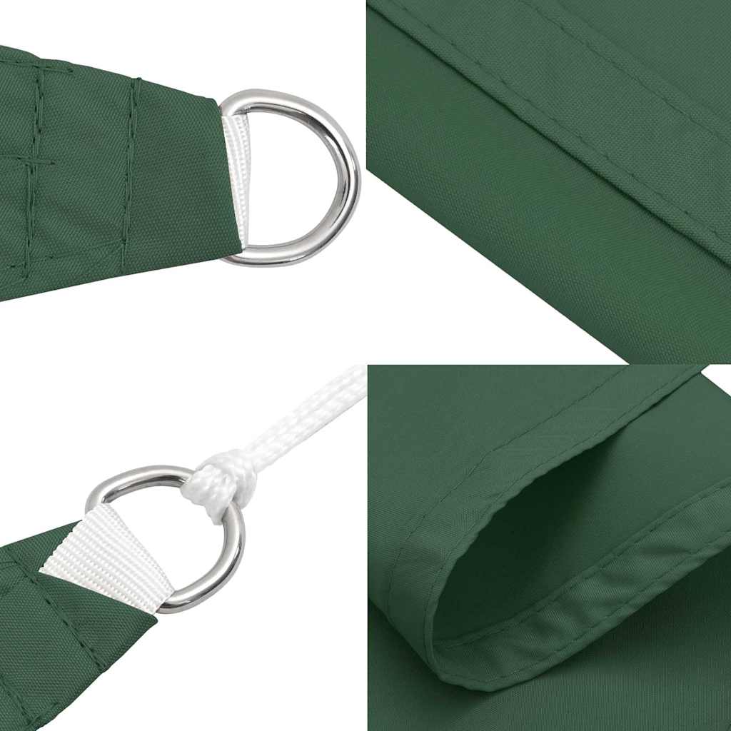 vidaXL Voile d'ombrage en tissu Oxford triangulaire 5x5x6 m vert foncé