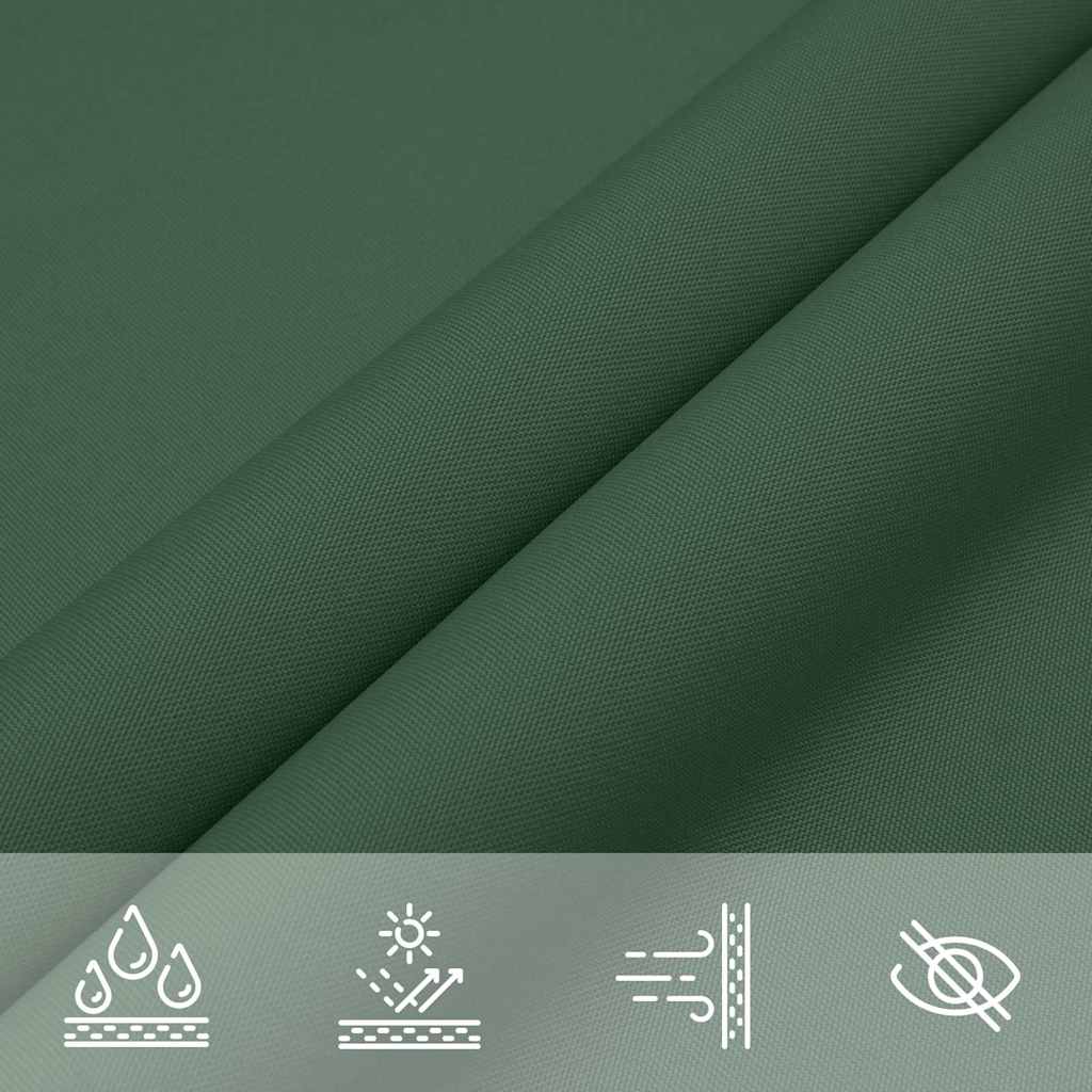 vidaXL Voile d'ombrage en tissu Oxford triangulaire 5x5x6 m vert foncé