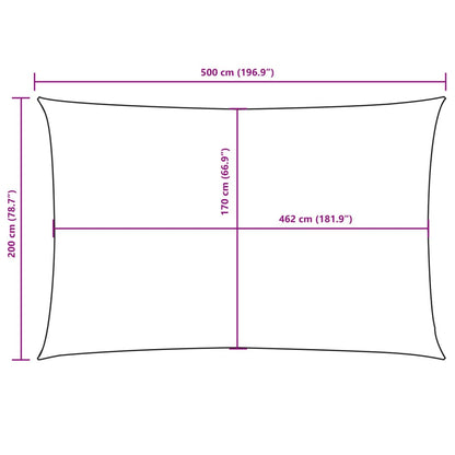 vidaXL Sonnensegel Oxford-Gewebe Rechteckig 2x5 m Blau