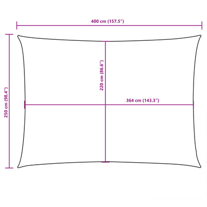 vidaXL Sonnensegel Oxford-Gewebe Rechteckig 2,5x4 m Blau
