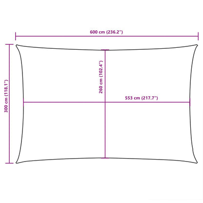 vidaXL Sonnensegel Oxford-Gewebe Rechteckig 3x6 m Blau