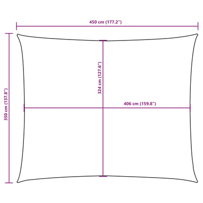 vidaXL Sonnensegel Oxford-Gewebe Rechteckig 3,5x4,5 m Blau