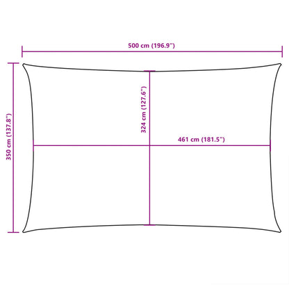 vidaXL Sonnensegel Oxford-Gewebe Rechteckig 3,5x5 m Blau