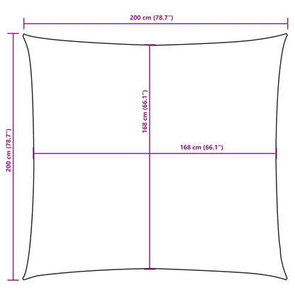 vidaXL Sonnensegel Oxford-Gewebe Quadratisch 2x2 m Gelb