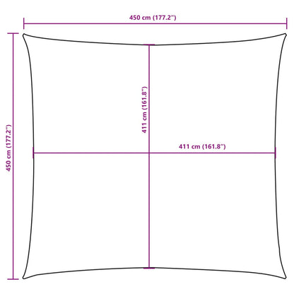 vidaXL Sonnensegel Oxford-Gewebe Quadratisch 4,5x4,5 m Gelb