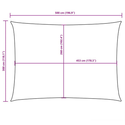 vidaXL Voile d'ombrage Tissu Oxford Rectangulaire 3x5 m Jaune