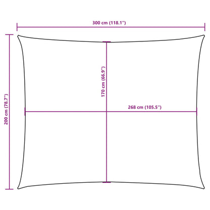 vidaXL Sonnensegel Oxford-Gewebe Rechteckig 2x3 m Rot