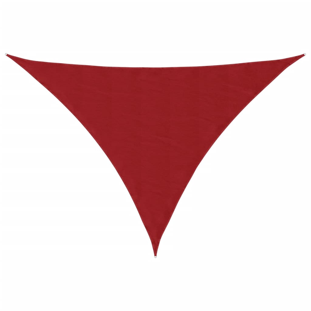 vidaXL Voile d'ombrage en tissu Oxford triangulaire 3,5x3,5x4,9 m rouge