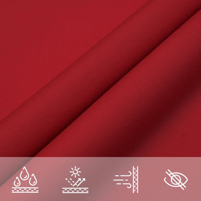 vidaXL Voile d'ombrage en tissu Oxford triangulaire 3,5x3,5x4,9 m rouge