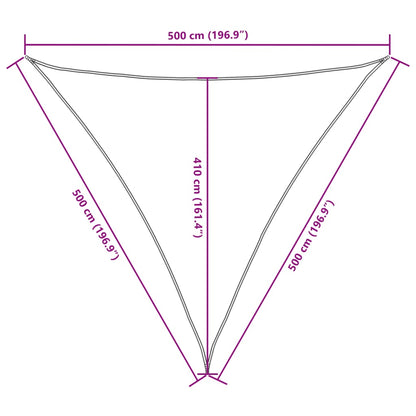 vidaXL Sonnensegel Oxford-Gewebe Dreieckig 5x5x5 m Rot