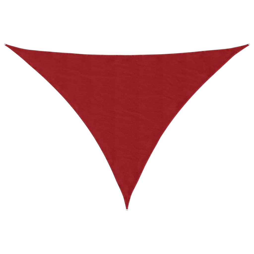 vidaXL Voile d'ombrage en tissu Oxford triangulaire 5x7x7 m rouge
