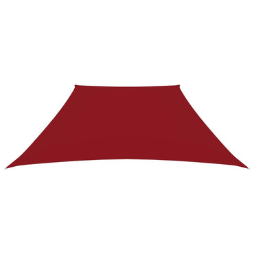 vidaXL Voile d'ombrage en tissu Oxford Trapézoïdal 2/4x3 m Rouge