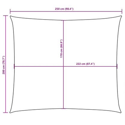 vidaXL Sonnensegel Oxford-Gewebe Rechteckig 2x2,5 m Orange