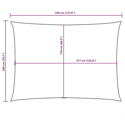 vidaXL Voile d'ombrage Tissu Oxford Rectangulaire 2x3,5 m Orange