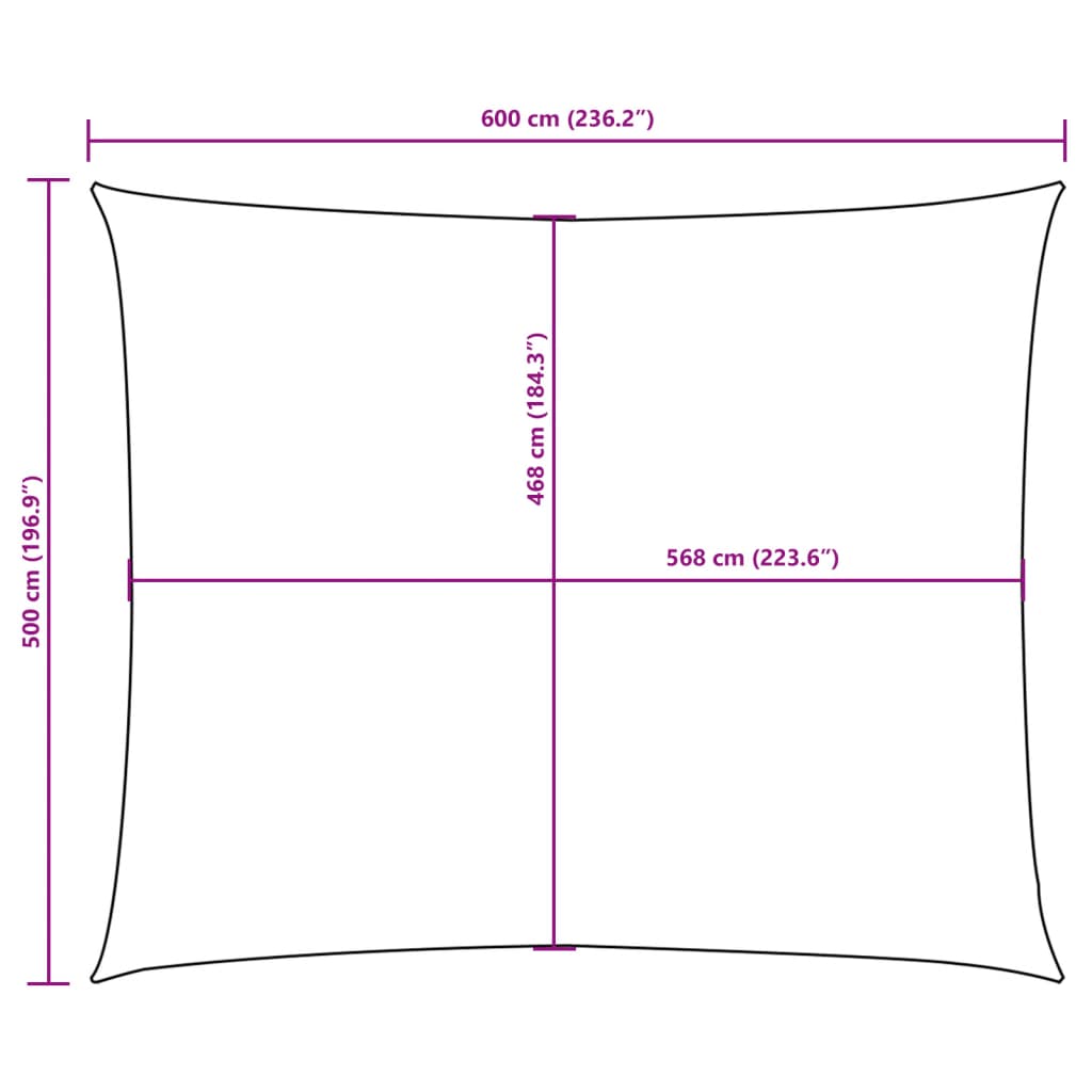 vidaXL Sonnensegel Oxford-Gewebe Rechteckig 5x6 m Orange