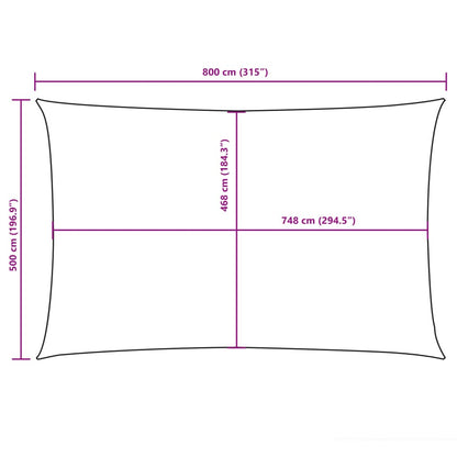 vidaXL Voile d'ombrage Tissu Oxford Rectangulaire 5x8 m Orange