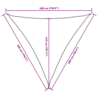 vidaXL Voile d'ombrage en tissu Oxford triangulaire 5x5x5 m orange