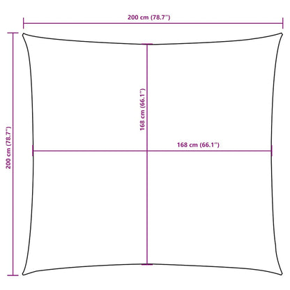vidaXL Voile d'ombrage en tissu Oxford carré 2x2 m noir