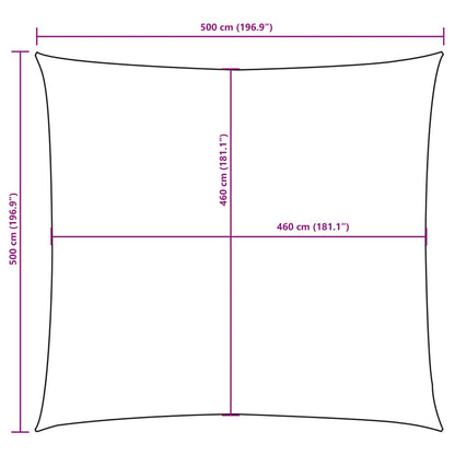 vidaXL Voile d'ombrage Tissu Oxford Carré 5x5 m Noir
