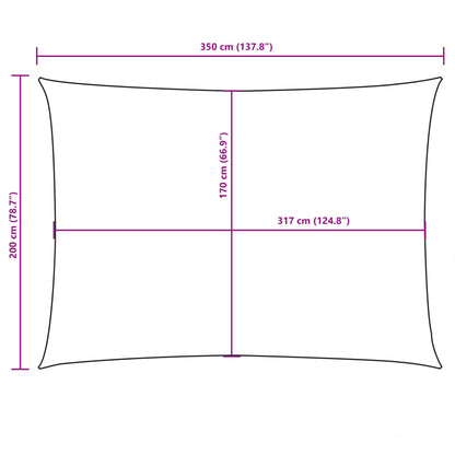 vidaXL Voile d'ombrage en tissu Oxford rectangulaire 2x3,5 m noir