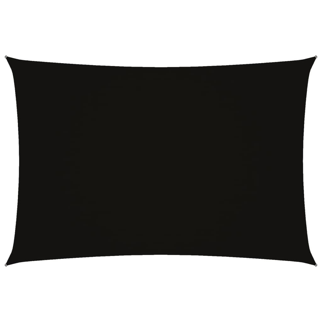vidaXL Voile d'ombrage rectangulaire en tissu Oxford 3x5 m Noir