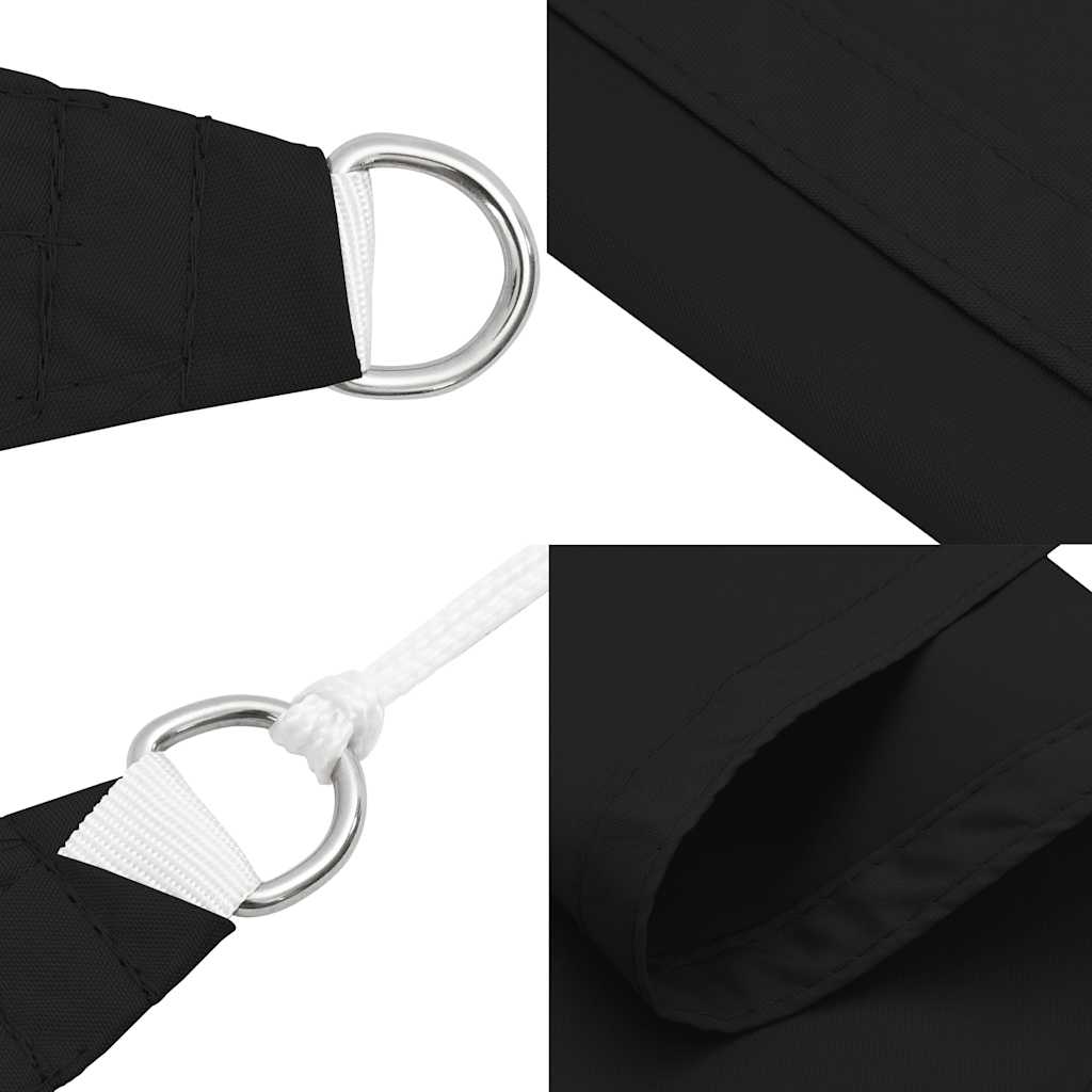 vidaXL Sonnensegel Oxford-Gewebe Rechteckig 3,5x5 m Schwarz