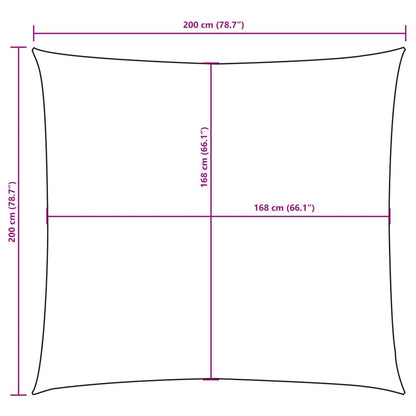 vidaXL Sonnensegel Oxford-Gewebe Quadratisch 2x2 m Braun
