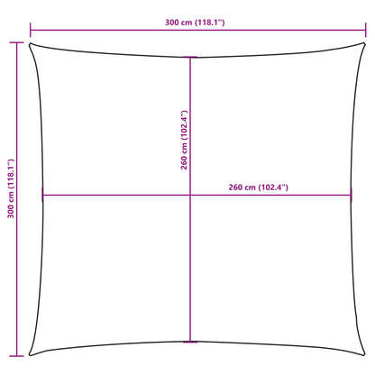 vidaXL Sonnensegel Oxford-Gewebe Quadratisch 3x3 m Braun